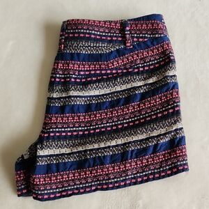 LOFT Navy and Pink Riviera Shorts